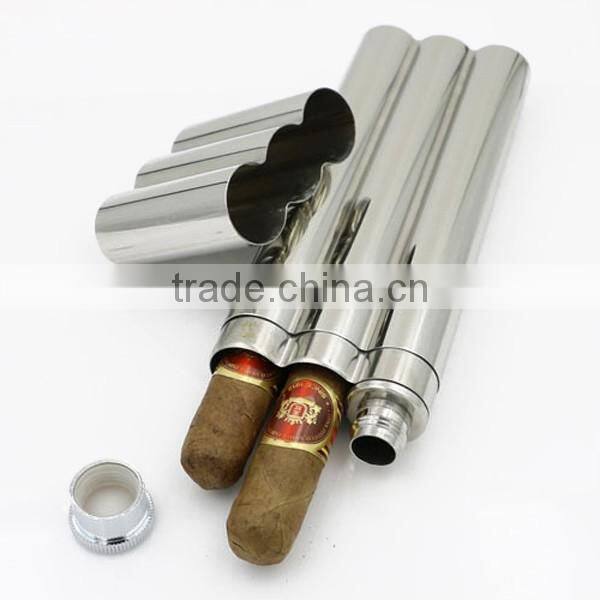 Hip flask cigar tubes wholesale 2 oz