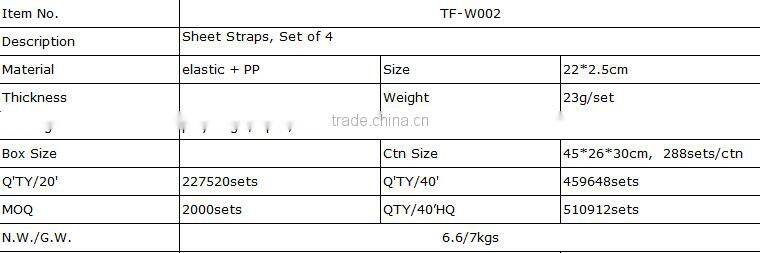 Sheet Straps/bed straps/bed sheet straps/bedroom accessories