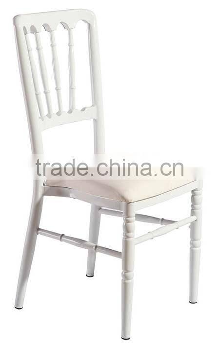 wholesale quality stackable white aluminum napoleon chair QL-D908