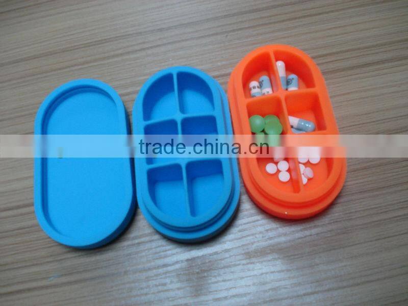 6 parts silicone pill box sale to America market