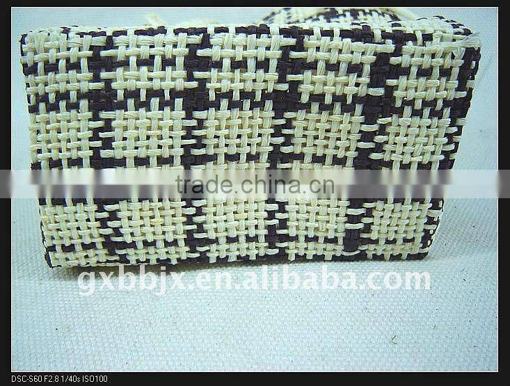 Grey cotton&paper rope rectangle small brands handbags