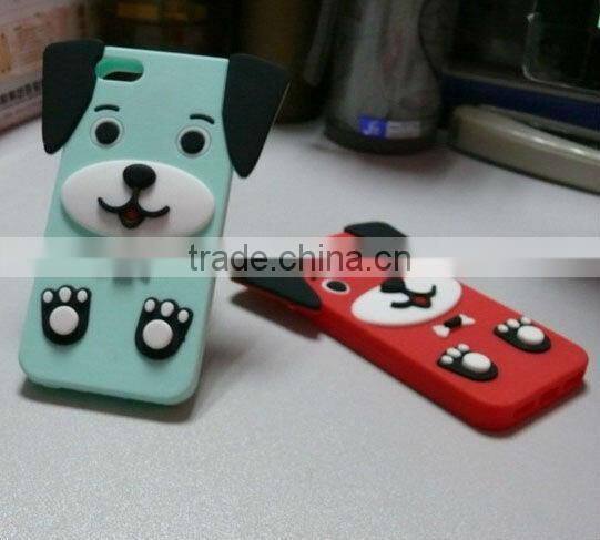 Cute pug style Silicone mobile phone cover