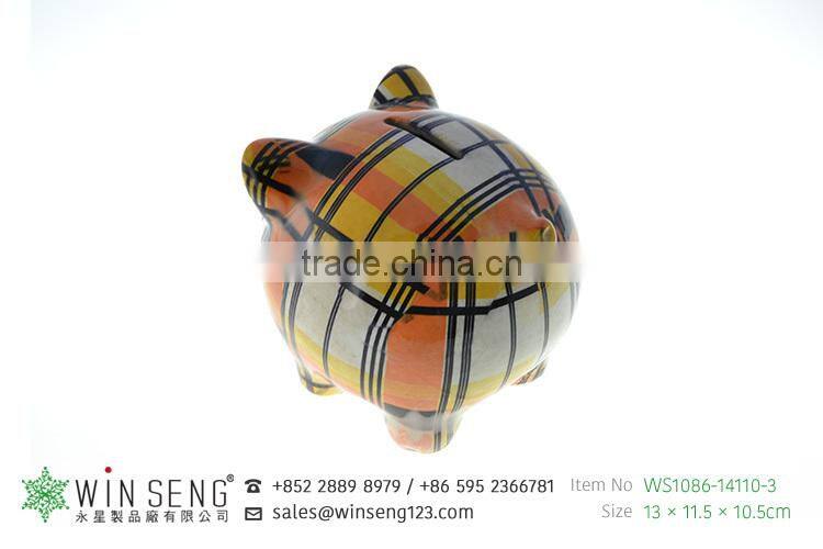 Cheap price pig shaped ceramic coin bank