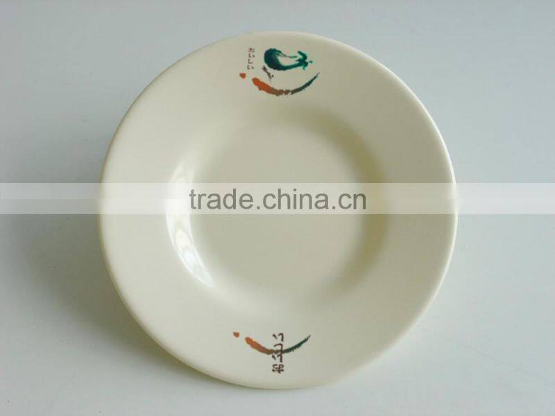 Food Grade Round Shape 100% Melamine Serving Plate /Plastic Bowl