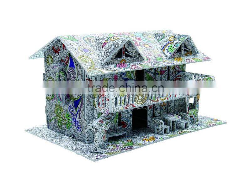 newly-developed 3D painting paper puzzle for kids LT8882D