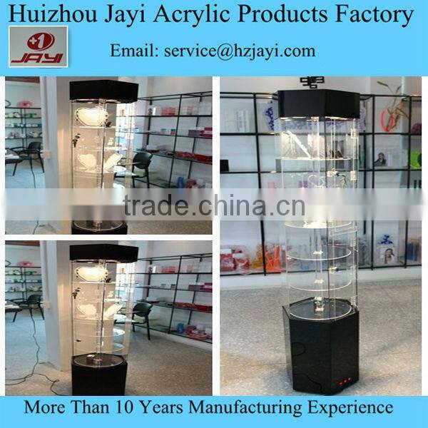 Custom China wholesale floor stand acrylic retail display case/locking acrylic display case