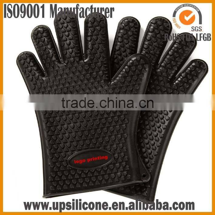 FDA high quality barbecue mitt bbq gloves silicone BBQ grill mitt