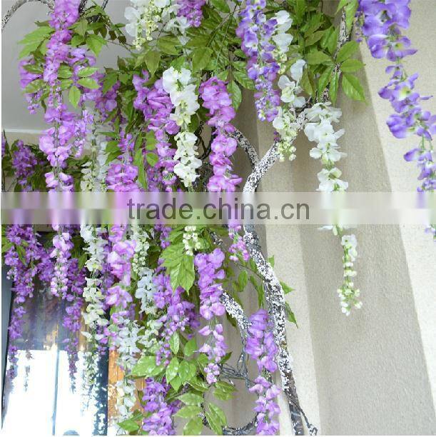 GNW FLV23 Artificial Wisteria Flower Decoration of Houses Interior Wedding Centerpieces Fake Legume Flowers