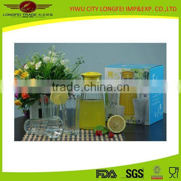 Hot Selling Chinese Wholesale Glass Water Jar Set