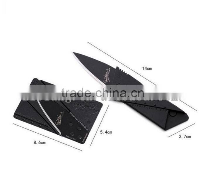 Special gift for men stainless steel with metal handle portable survival blade wallet foldable credit card knife