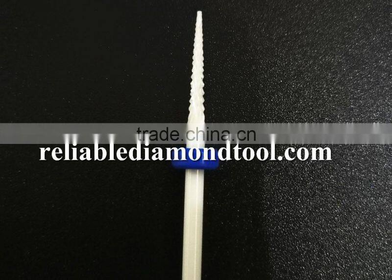 Medium Type Small Cone Head Diameter 2.0MM Polishing Drill Nail Ceramic Drill Bit
