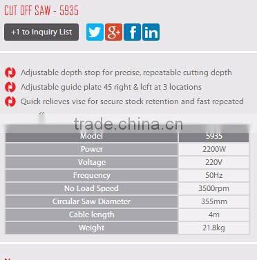 RONIX POWER TOOLS CUT OFF SAW 355MM MODEL 5935 PREMIUM QUALITY