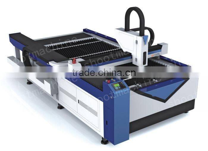 Professional Advertisement Fiber Laser Cutting Machine SHLF-1325L With Laser wavelength 1060nm and Rated power output 300W