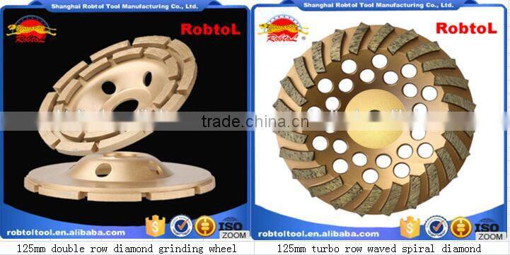 105mm L type segment diamond grinding wheel abrasive polishing disc for concrete granite marble double cup wheel
