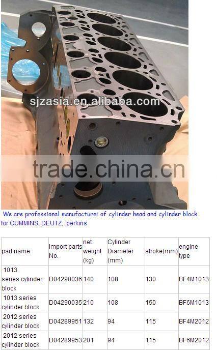 Deutz BF4M2012 cylinder block D04289951
