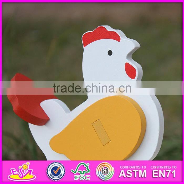 2017 New product funny 3d chicken children wooden puzzles of animals W14G044