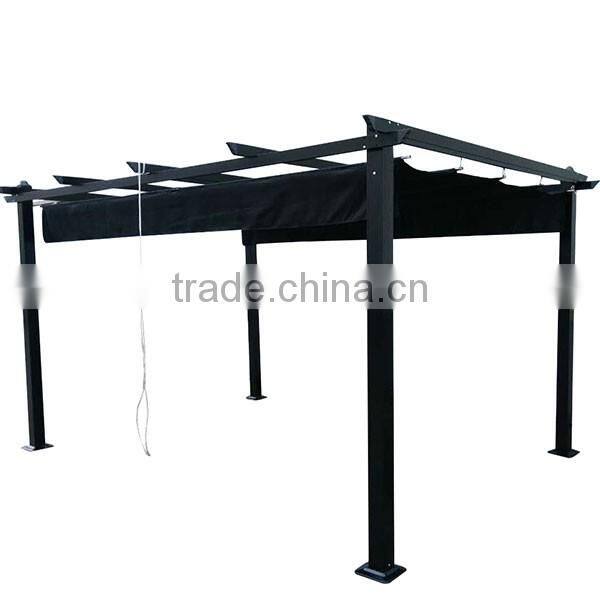 10x13 Feet Black Outdoor Metal Canopy Grape Trellis Pergola