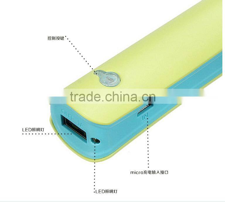 2600mAh Slim Mobile Power Bank Charger With LED Light for iphone