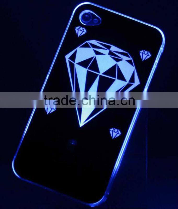 Cellphone flashing mobile phone cover case for i phone 5 for samsung
