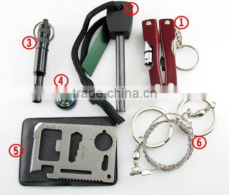 Camping SOS Equipment self-help box / outdoor survival kit for wholesale
