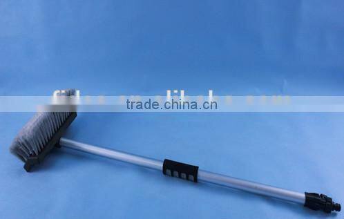 water flow through car cleaning long handle wash brush