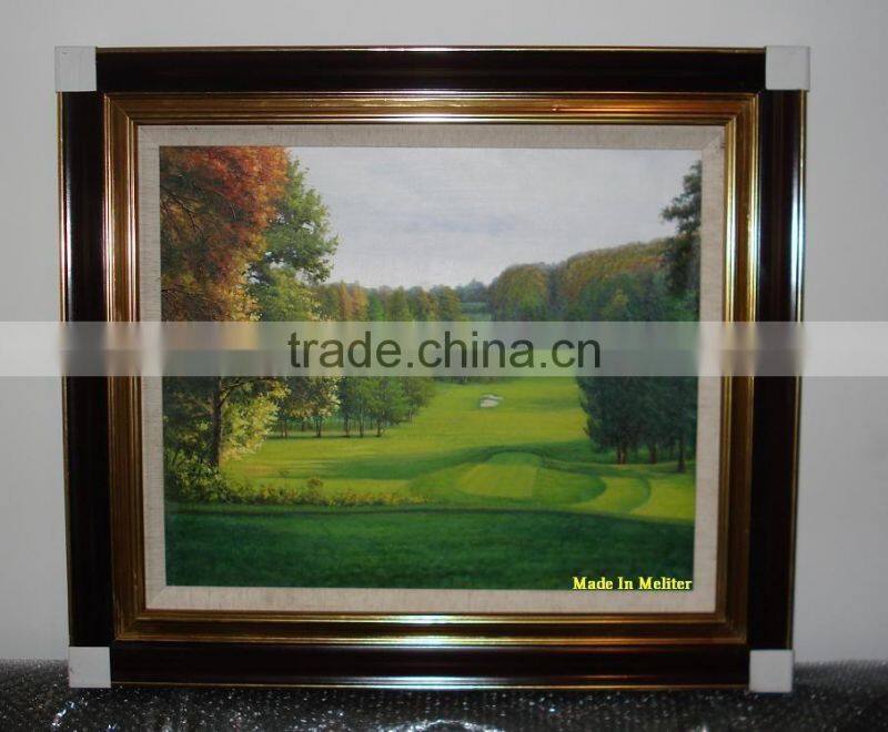 Custom abstract golf landscape oil painting