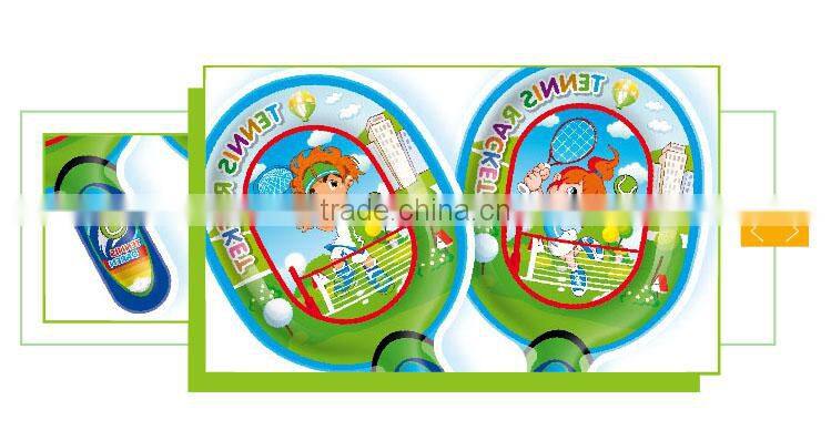 Kids outdoor play toy cartoon set inflatable tennis racket