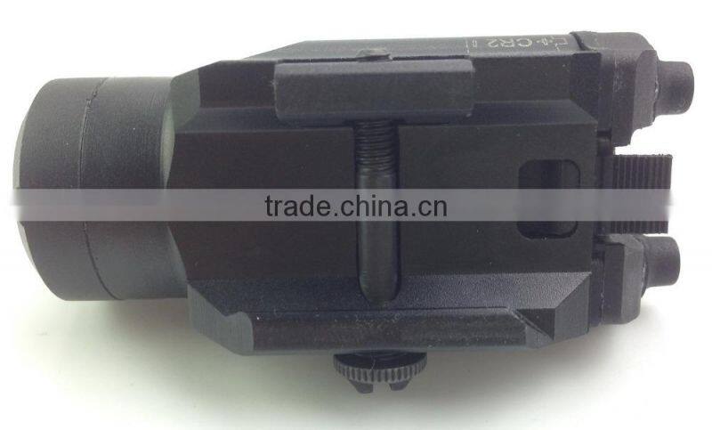 Erains TAC Optics Tactical Compact Pistol Weapon 225 Lumens Q5 LED Flashlight with 45 Degree 25 Lumens Red LED Light /Torch