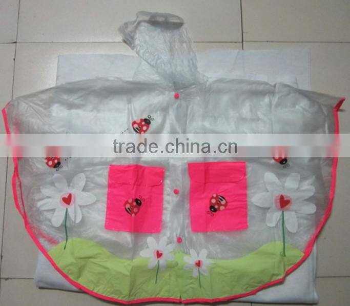 kids rain poncho/children rain poncho