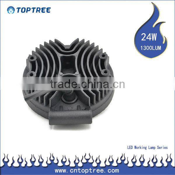 Round 24w LED Off Road Work Light Agricultural machinery Car Led light