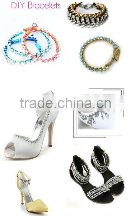 acrylic colorful wholesale crystal rhinestone chain WRC-356