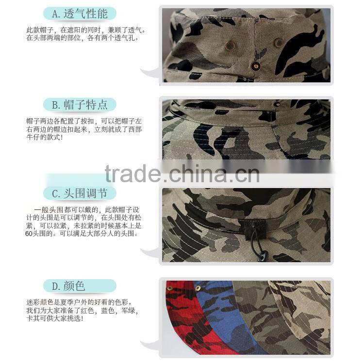 In the great outdoors fishing hat foldable hat man summer camouflage sun hat man fisherman caps is prevented bask in caps