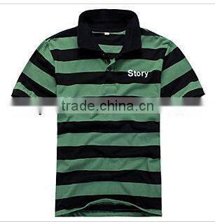 mens custom yarn-dyed short sleeve,summer men's cotton stripe polo shirt