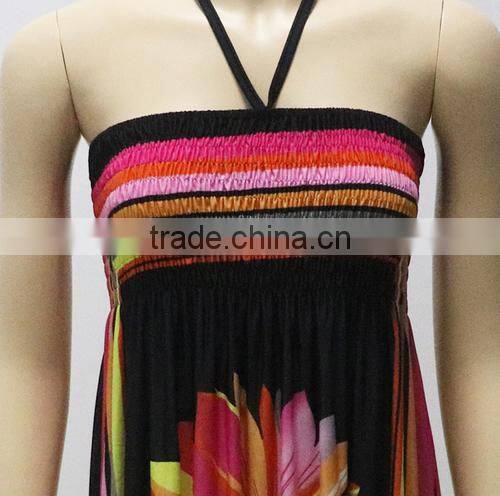 2016 Long Women Black Sexy Chiffon Dress