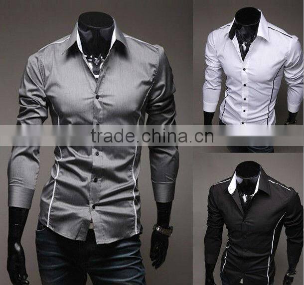 Stylish slim shirts new italian designs fashion shirts for man MOQ 10PCS MIX COLORS