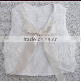 Cute baby rosette shrug petti top in high quality