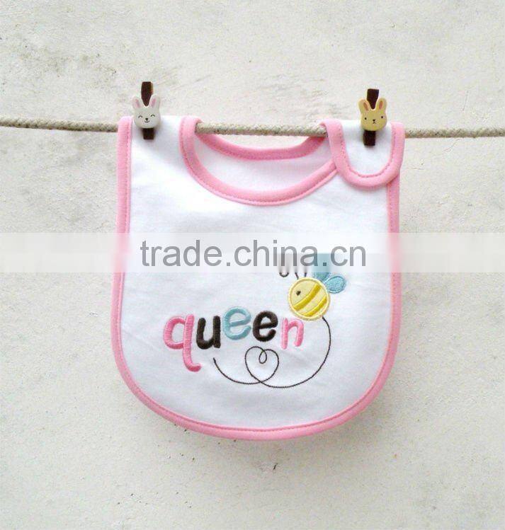 child clothing cute emobroidered waterproof baby bib