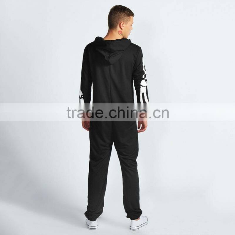 Wholesale christmas cosplay custume pajamas skeleton onesie men