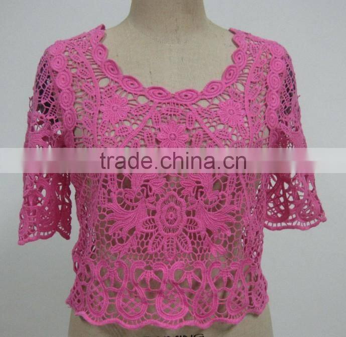 crochet garment manufacturer ladies summer lace top