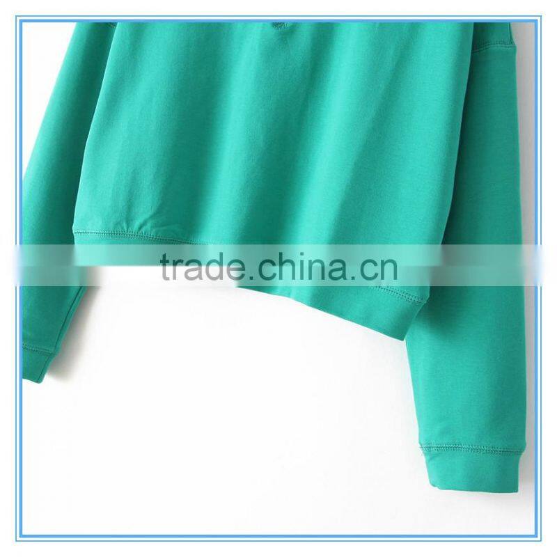 Wholesale Long sleeve short loose jumper that show hilum woman xxxxl pullover