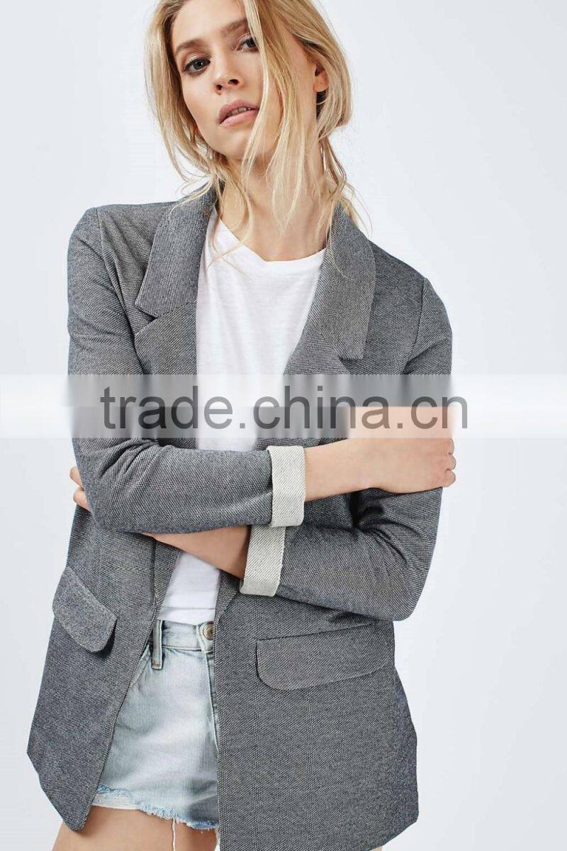Latest design lady blazer boy friend jacket women