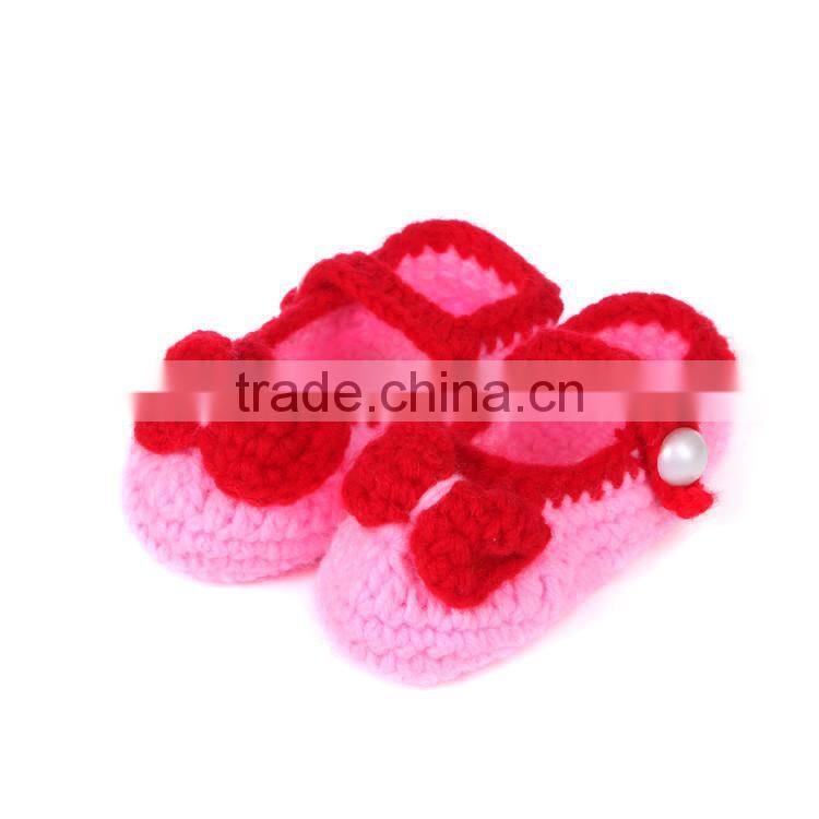 2015 New Fashion Crochet Knitted Girl Shoes