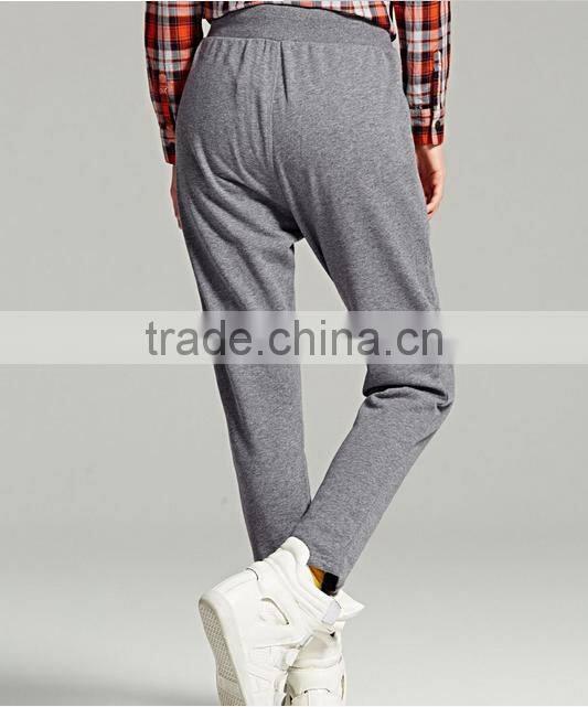 Dark grey fashion leisure trousers