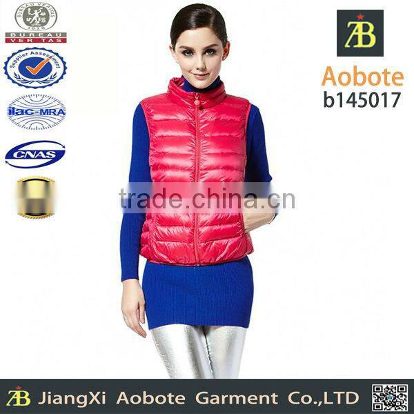 2015 New Fashion Outdoor Sleeveless Woman's Down Jacket,Winter Coat