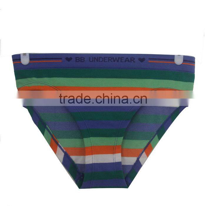 Zhejiang Wanyu underwear factory cottone strip print girls underwear photo