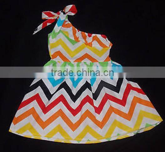 China Supplier baby girl remake Easter dress kids birthday party dresses infant girl chevron remake frock design
