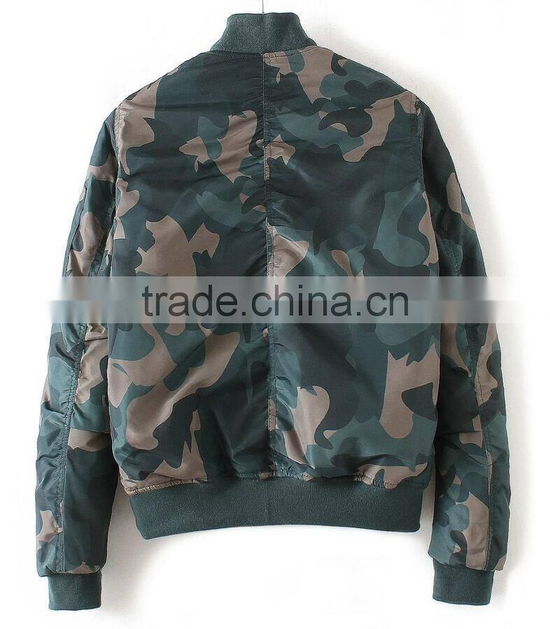 Runwaylover EY1055C 2017 Women 100% Cotton Winter Camouflage Military Jacket