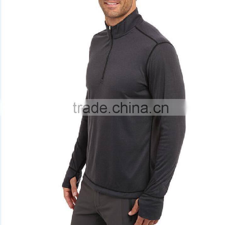 wholesale breathable men sport long sleeve custom round neck athletic sport gym dry fit t shirtst