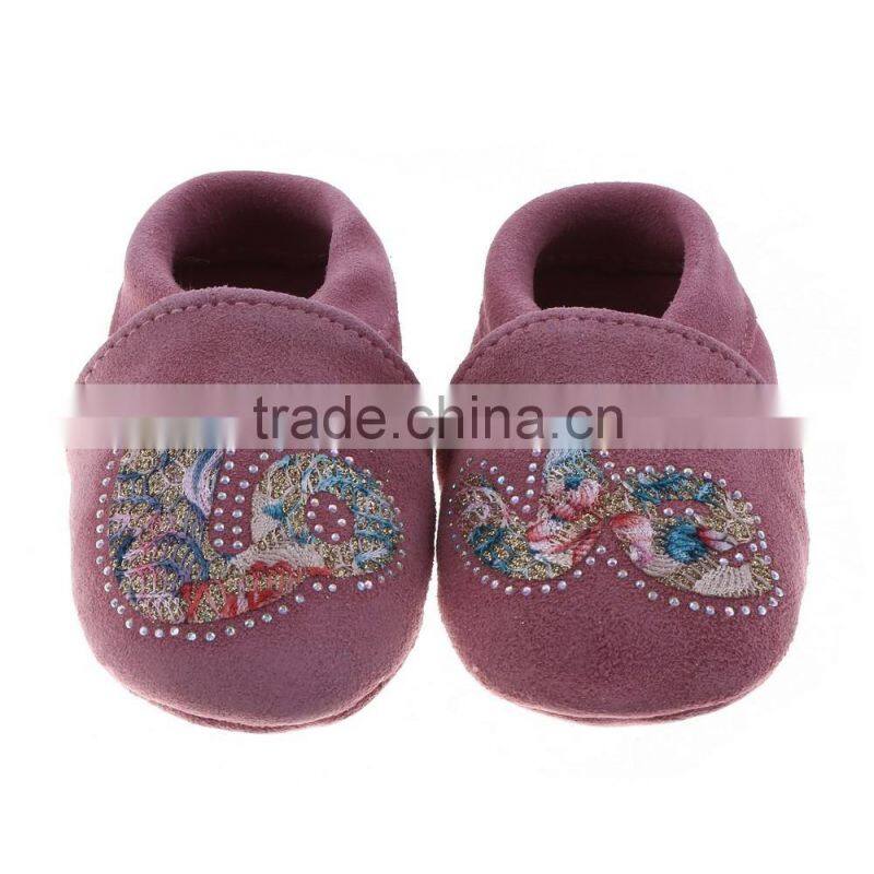 Embroidesy 100% cow leather moccasins for babies