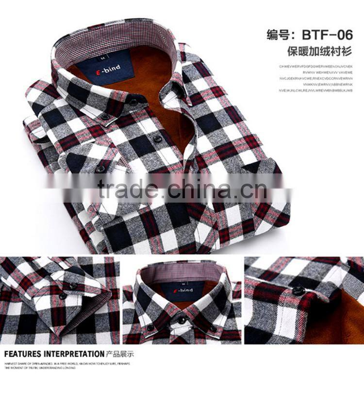 2015 Custom Plaid Flannel Casual Shirt For Men